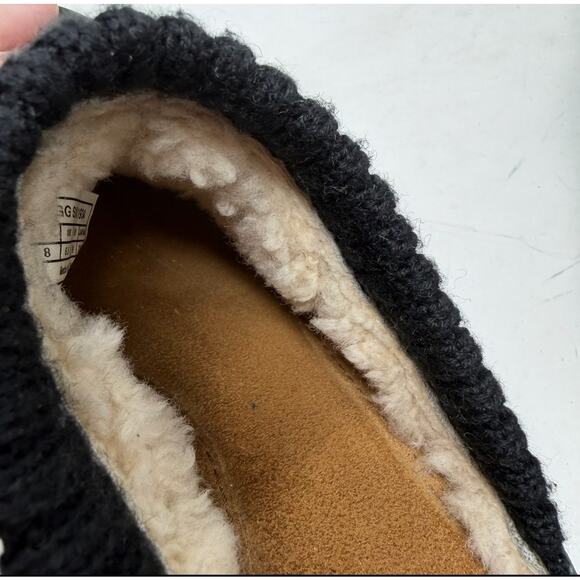 UGG Australia Gael Wedge Mule Clog Shoes size 8 Black Suede - Picture 14 of 16